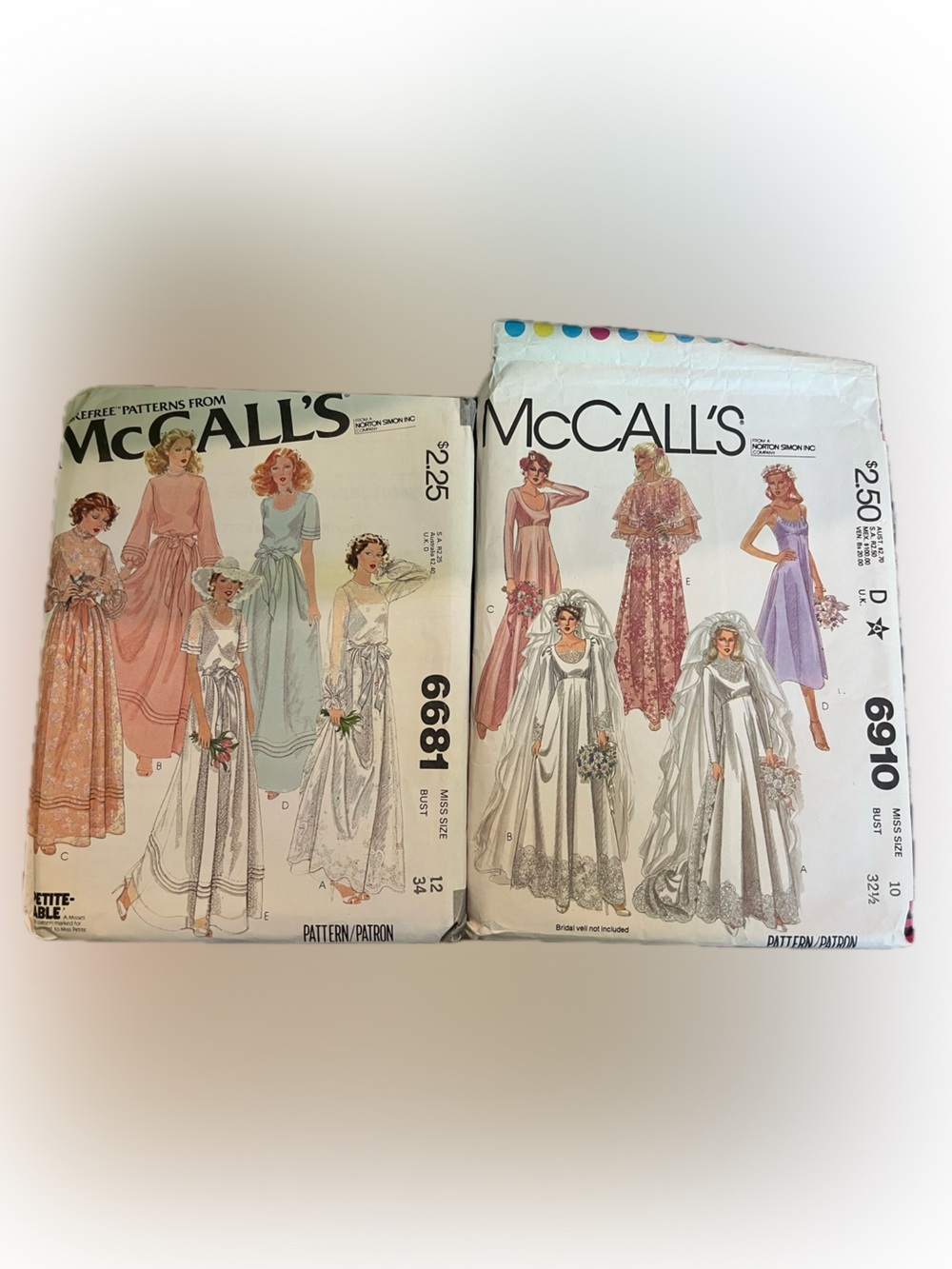 Vintage McCALL'S Wedding Patterns - Women’s Bride Bridal Bridesmaid